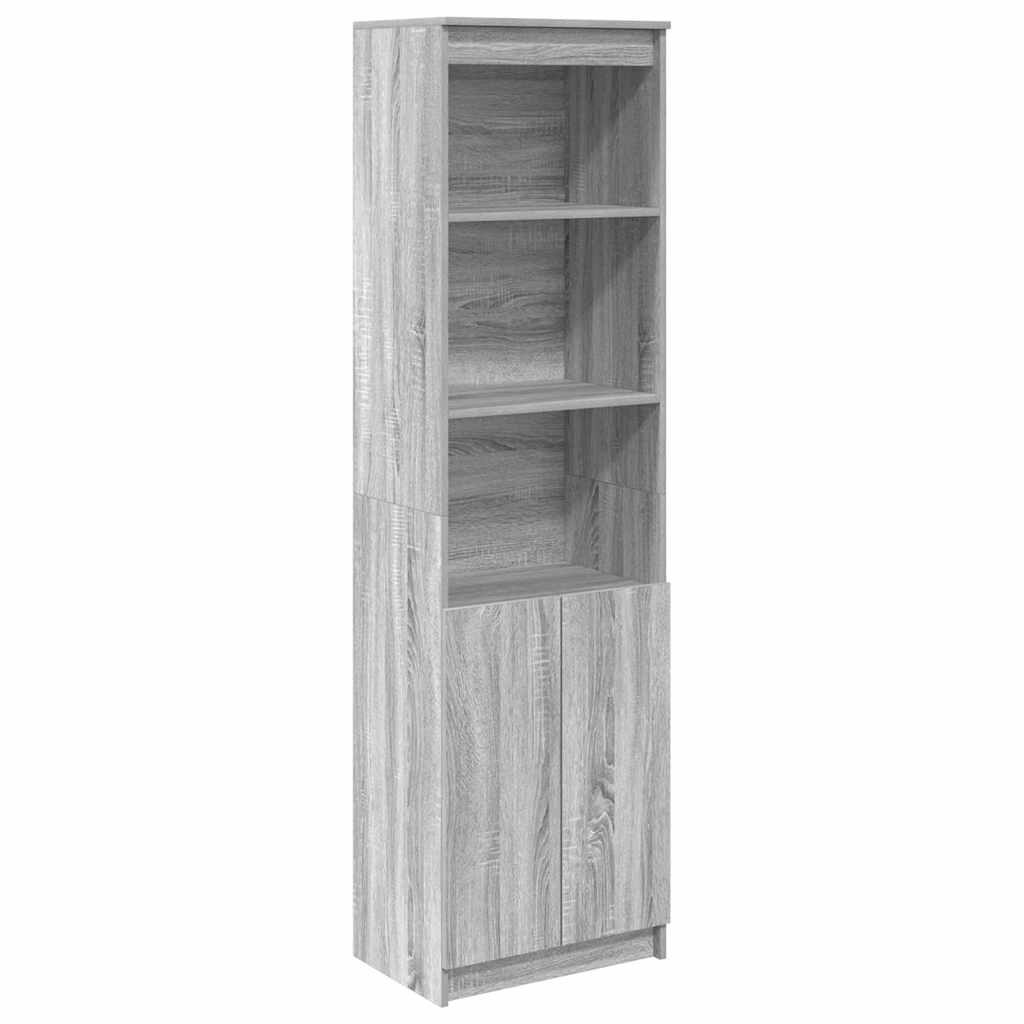 vidaXL Highboard Grau Sonoma 50x35x180 cm Holzwerkstoff