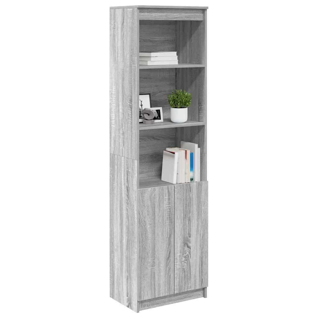 vidaXL Highboard Grau Sonoma 50x35x180 cm Holzwerkstoff