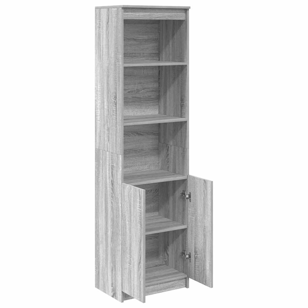 vidaXL Highboard Grau Sonoma 50x35x180 cm Holzwerkstoff
