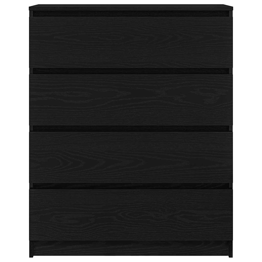 vidaXL Sideboard Schwarz Eichen-Optik 80x35x99 cm Holzwerkstoff