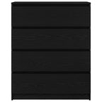 vidaXL Sideboard Schwarz Eichen-Optik 80x35x99 cm Holzwerkstoff