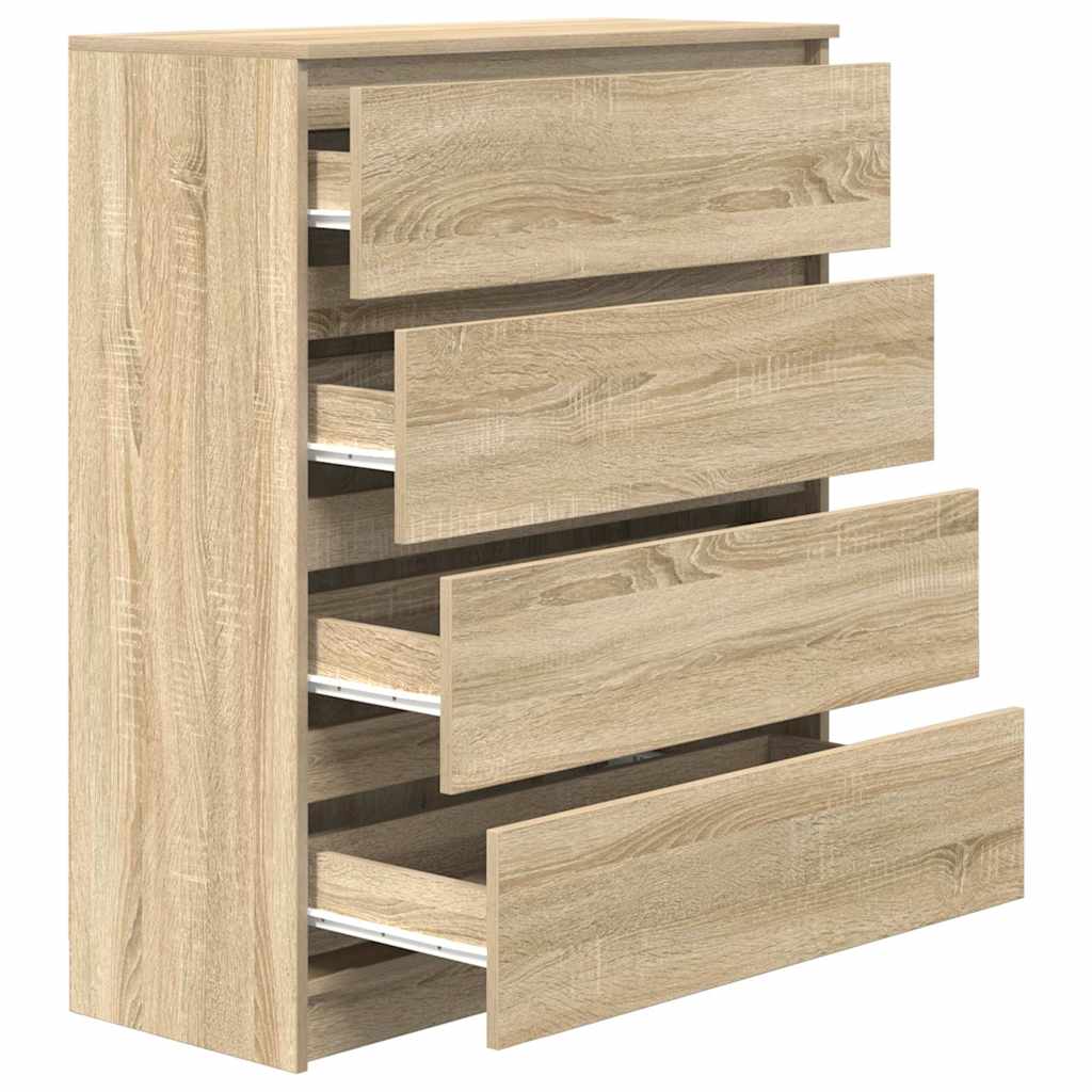 vidaXL Sideboard Sonoma-Eiche 80x35x99 cm Holzwerkstoff