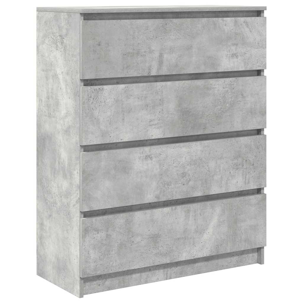 vidaXL Sideboard Betongrau 80x35x99 cm Holzwerkstoff