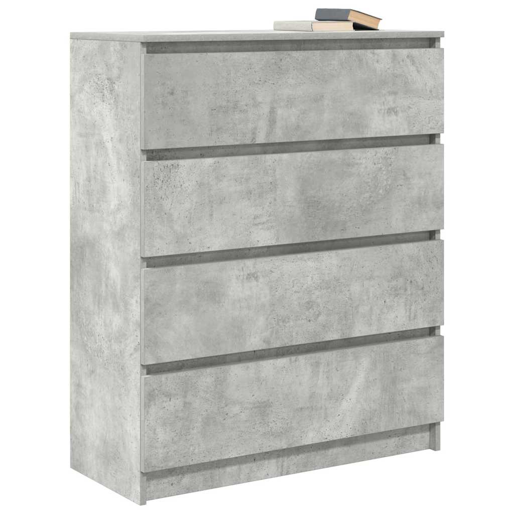 vidaXL Sideboard Betongrau 80x35x99 cm Holzwerkstoff