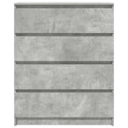 vidaXL Sideboard Betongrau 80x35x99 cm Holzwerkstoff