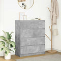vidaXL Sideboard Betongrau 80x35x99 cm Holzwerkstoff