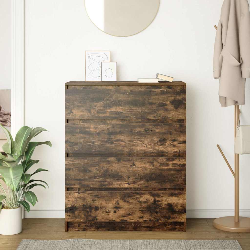 vidaXL Sideboard Räuchereiche 80x35x99 cm Holzwerkstoff