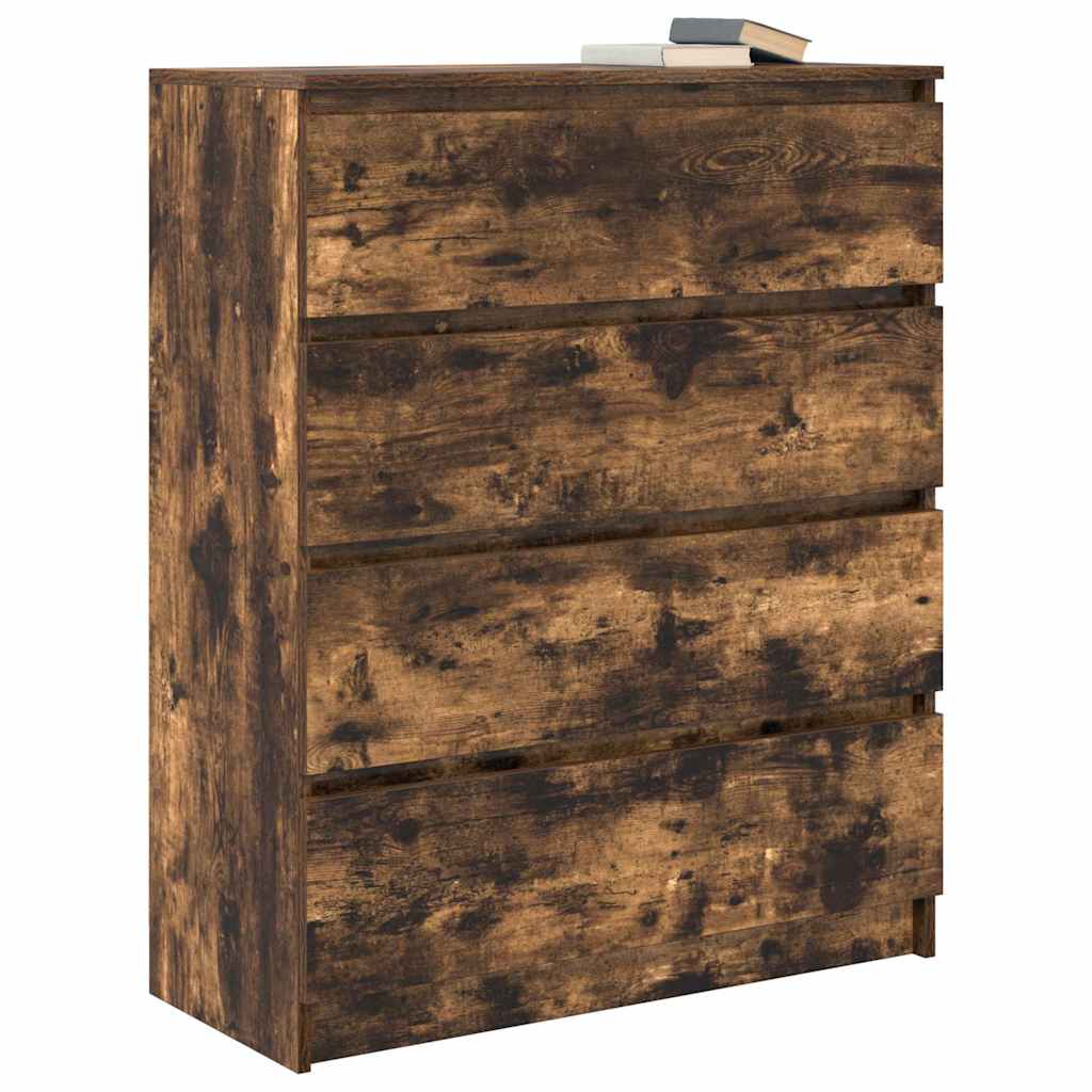 vidaXL Sideboard Räuchereiche 80x35x99 cm Holzwerkstoff