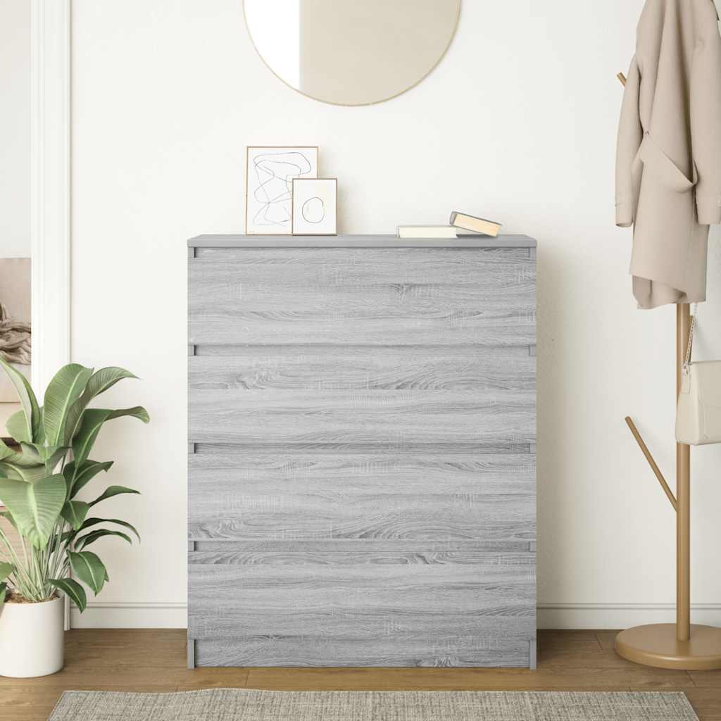 vidaXL Sideboard Grau Sonoma 80x35x99 cm Holzwerkstoff