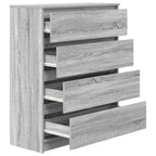 vidaXL Sideboard Grau Sonoma 80x35x99 cm Holzwerkstoff