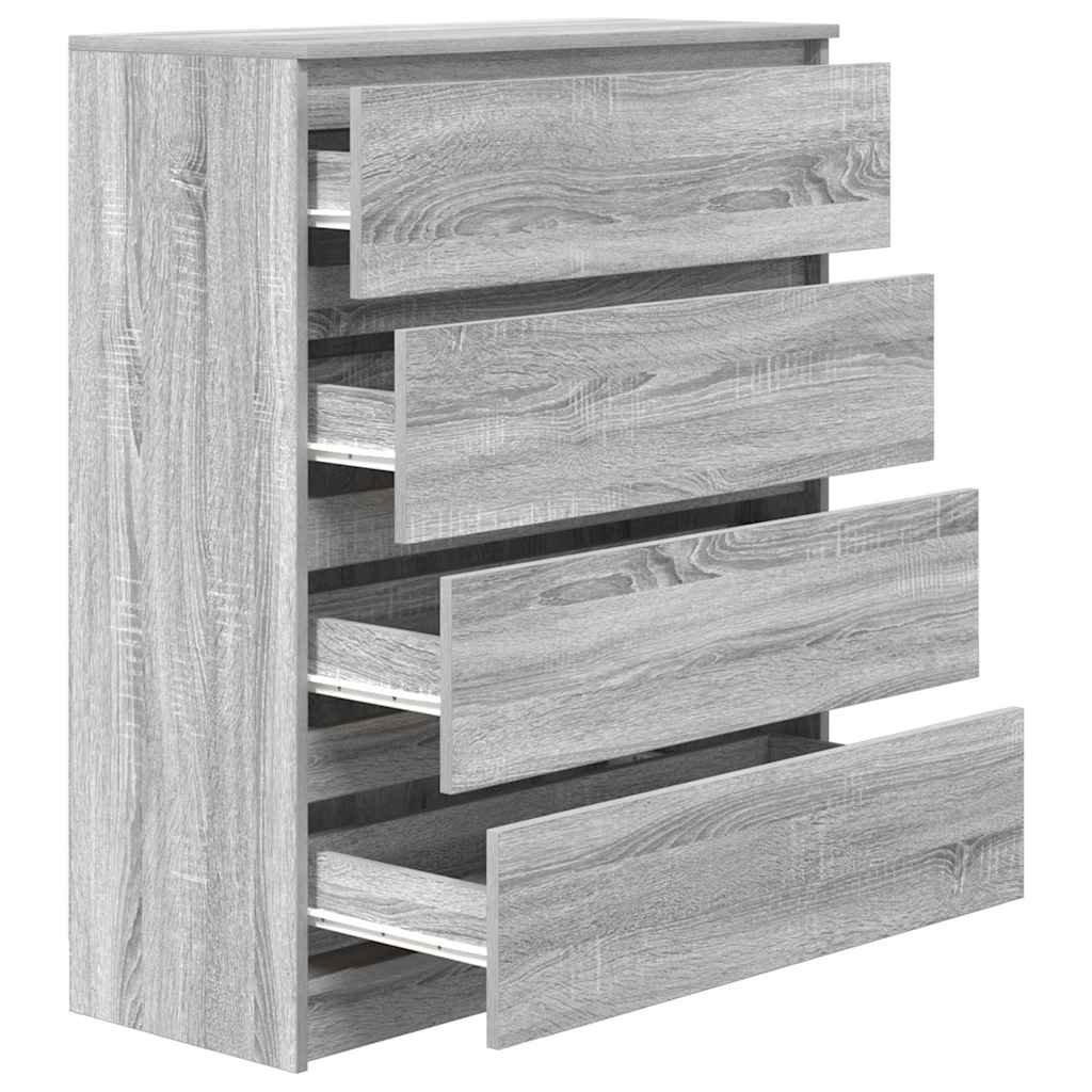 vidaXL Sideboard Grau Sonoma 80x35x99 cm Holzwerkstoff