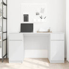 vidaXL Schreibtisch mit Schubladen Weiß 140 x 49 x 76 cm Holzwerkstoff