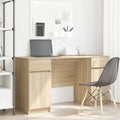 vidaXL Schreibtisch Sonoma-Eiche 140 x 49 x 76 cm Holzwerkstoff