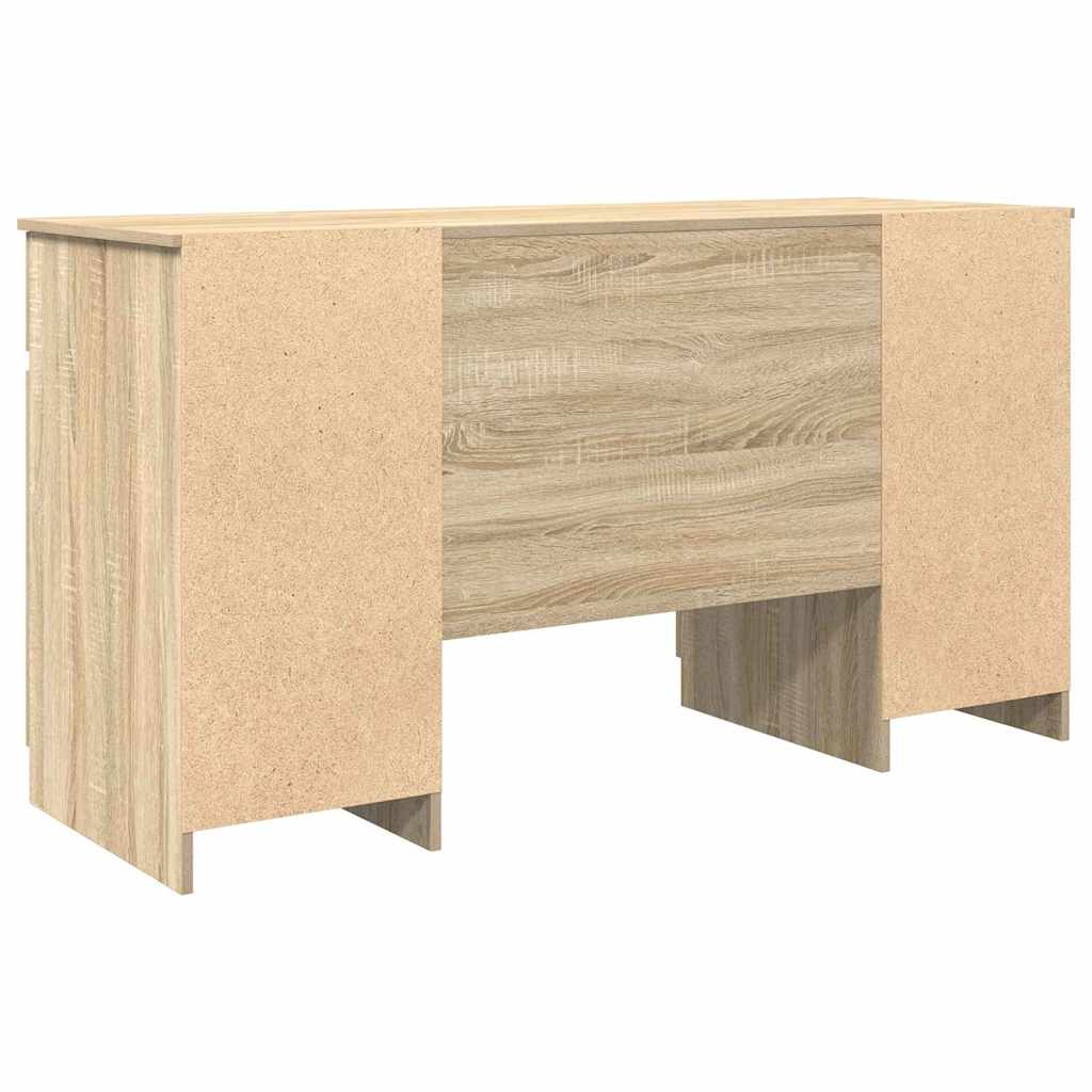 vidaXL Schreibtisch Sonoma-Eiche 140 x 49 x 76 cm Holzwerkstoff
