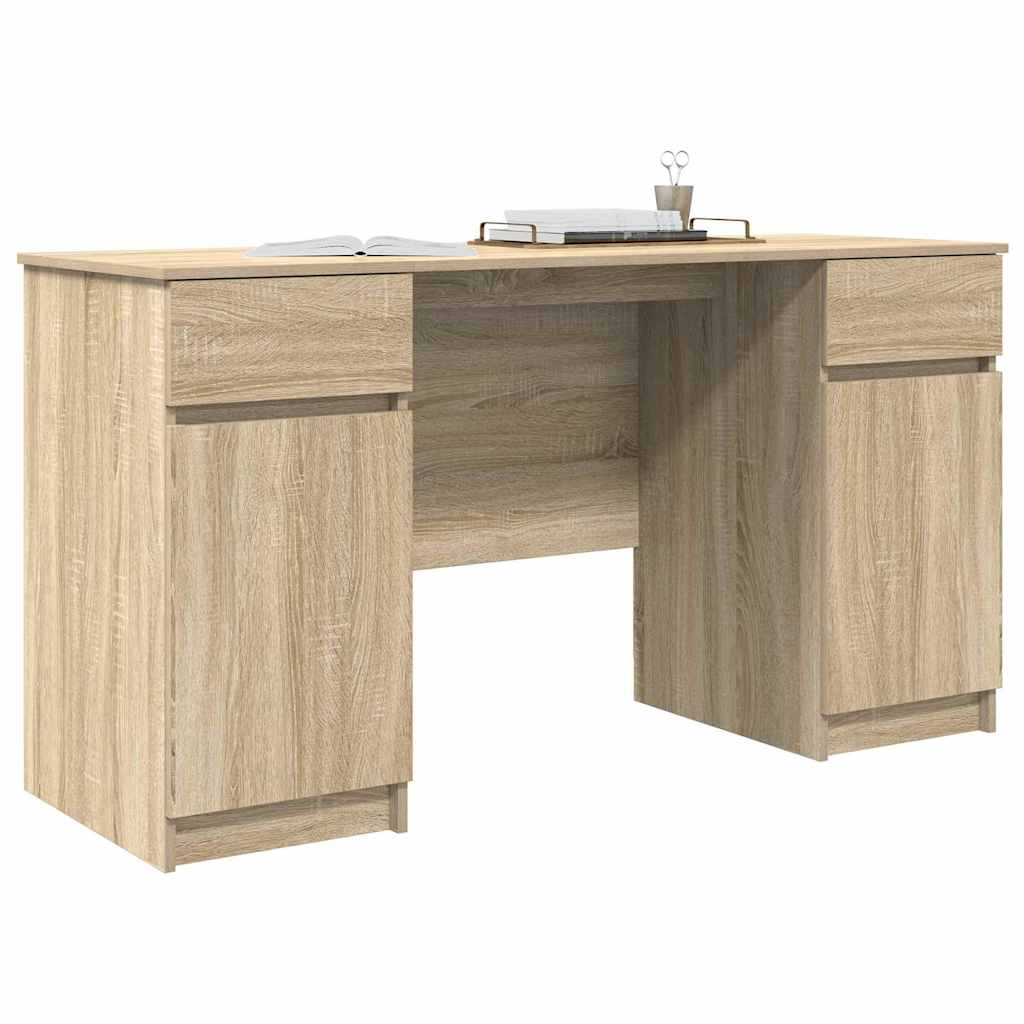 vidaXL Schreibtisch Sonoma-Eiche 140 x 49 x 76 cm Holzwerkstoff