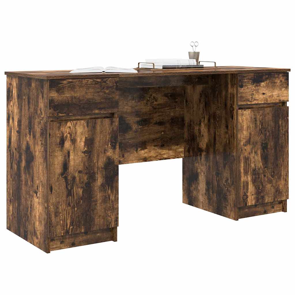 vidaXL Schreibtisch Räuchereiche 140 x 49 x 76 cm Holzwerkstoff