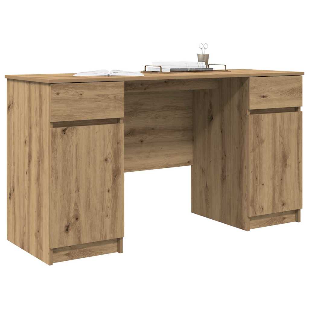 vidaXL Schreibtisch Artisan-Eiche 140 x 49 x 76 cm Holzwerkstoff