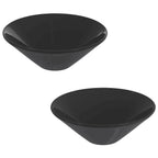 vidaXL Waschbecken 2 Stk. Schwarz Glänzend Ø42x14 cm Keramik
