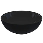 vidaXL Waschbecken Schwarz Glänzend Ø28x10 cm Keramik
