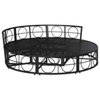 vidaXL Outdoor-Loungebett ohne Dach Schwarz Poly Rattan