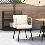 vidaXL Gartenstuhl mit Kissen Natur Poly Rattan