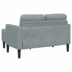 vidaXL 2-Sitzer-Sofa mit Chaiselongue L-Form Hellgrau 125 cm Stoff