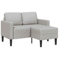 vidaXL 2-Sitzer-Sofa mit Chaiselongue L-Form Wolkengrau 125 cm Stoff