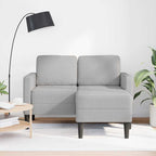 vidaXL 2-Sitzer-Sofa mit Chaiselongue L-Form Wolkengrau 125 cm Stoff