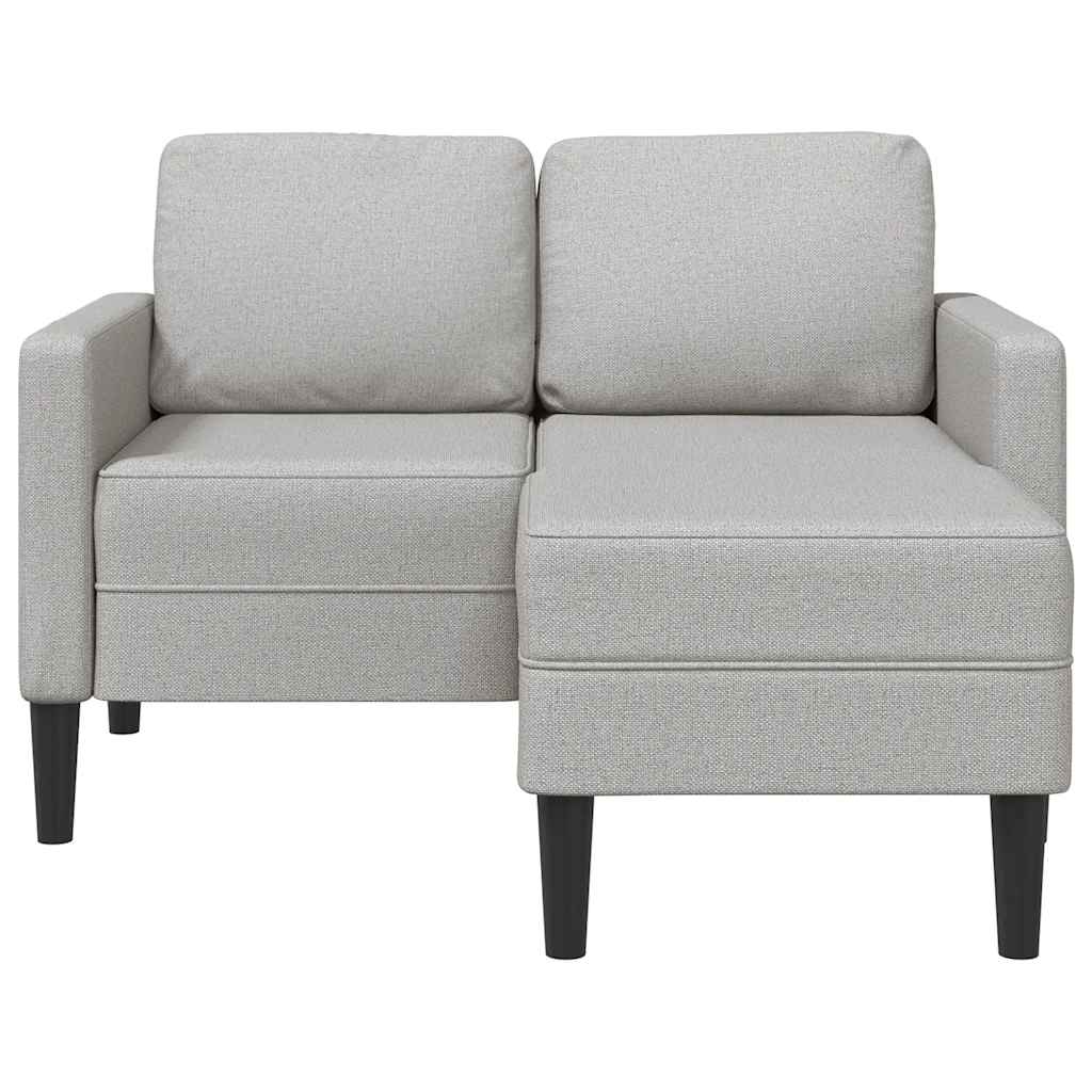 vidaXL 2-Sitzer-Sofa mit Chaiselongue L-Form Wolkengrau 125 cm Stoff