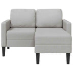vidaXL 2-Sitzer-Sofa mit Chaiselongue L-Form Wolkengrau 125 cm Stoff