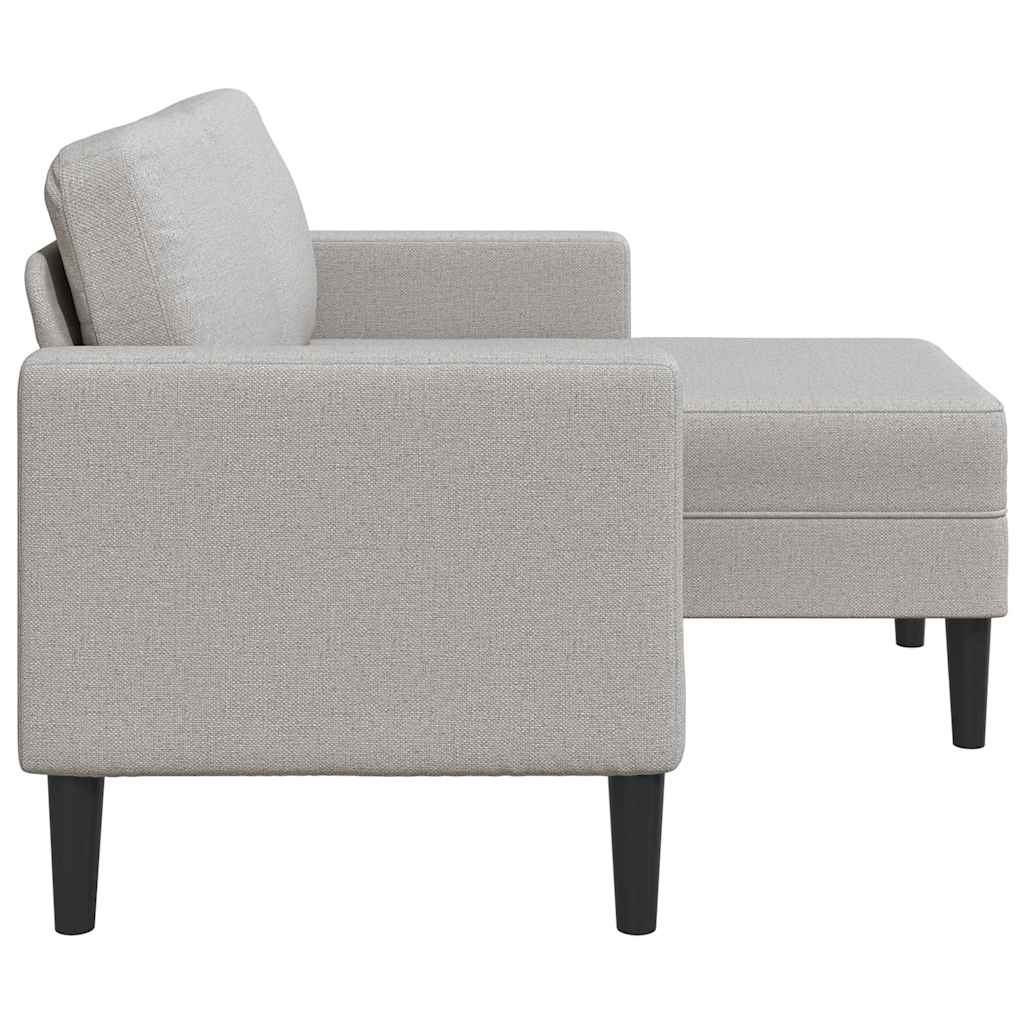 vidaXL 2-Sitzer-Sofa mit Chaiselongue L-Form Wolkengrau 125 cm Stoff