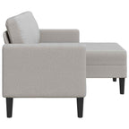 vidaXL 2-Sitzer-Sofa mit Chaiselongue L-Form Wolkengrau 125 cm Stoff