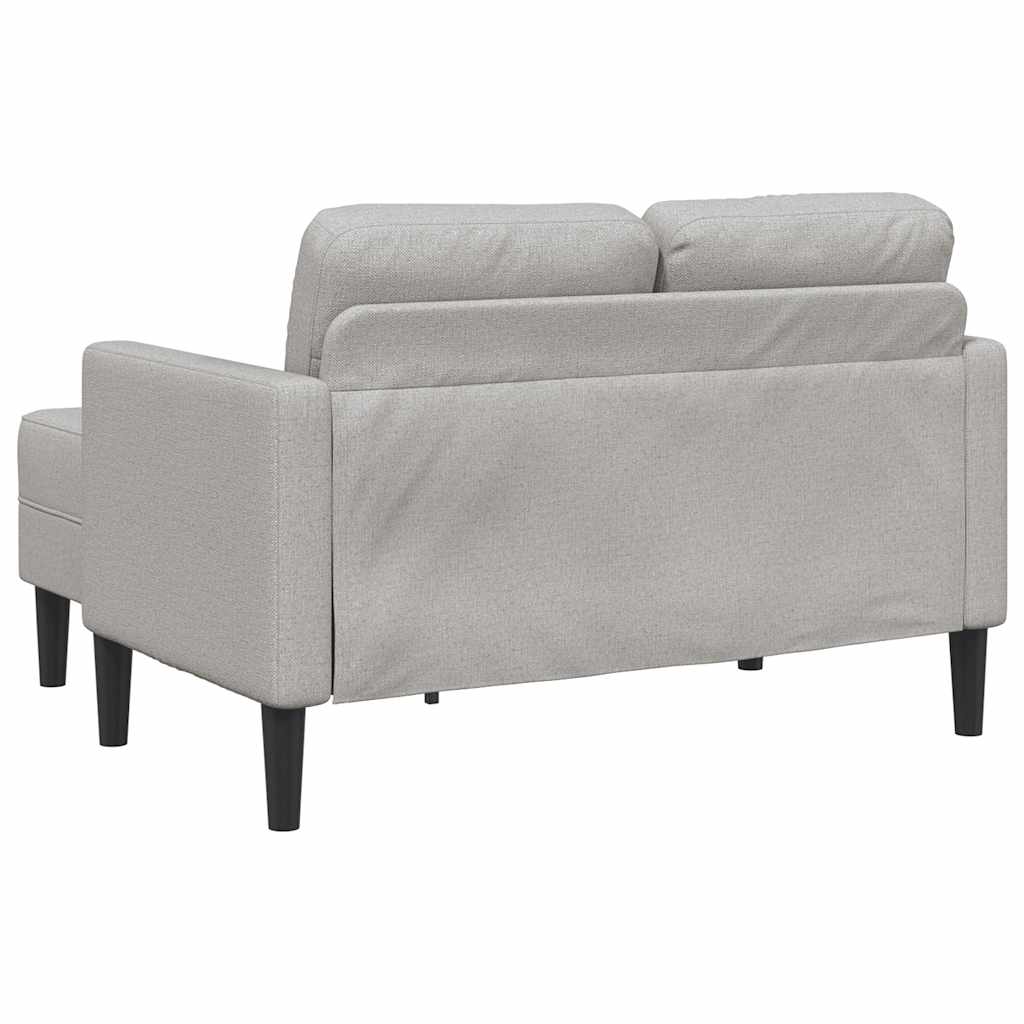 vidaXL 2-Sitzer-Sofa mit Chaiselongue L-Form Wolkengrau 125 cm Stoff
