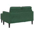 vidaXL 2er-Sofa mit Chaiselongue L-Form Dunkelgrün 125 cm Leinen