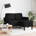 vidaXL 2-Sitzer-Sofa mit Chaiselongue L-förmig Schwarz 125 cm Kunstleder