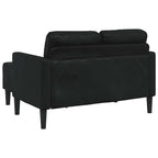 vidaXL 2-Sitzer-Sofa mit Chaiselongue L-förmig Schwarz 125 cm Kunstleder