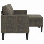 vidaXL 2er-Sofa mit Chaiselongue L-Form Dunkelgrau 125 cm Kunstleder
