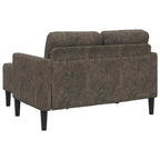 vidaXL 2er-Sofa mit Chaiselongue L-Form Dunkelgrau 125 cm Kunstleder