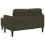 vidaXL 2er-Sofa mit Chaiselongue L-Form Armeegrün 125 cm Kunstleder