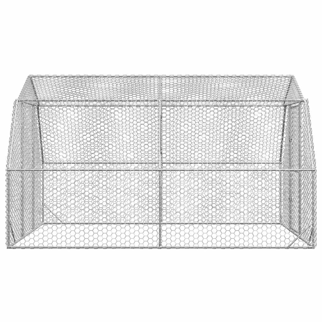vidaXL Hühnerstall 2,5x4x2,25 m Verzinkter Stahl