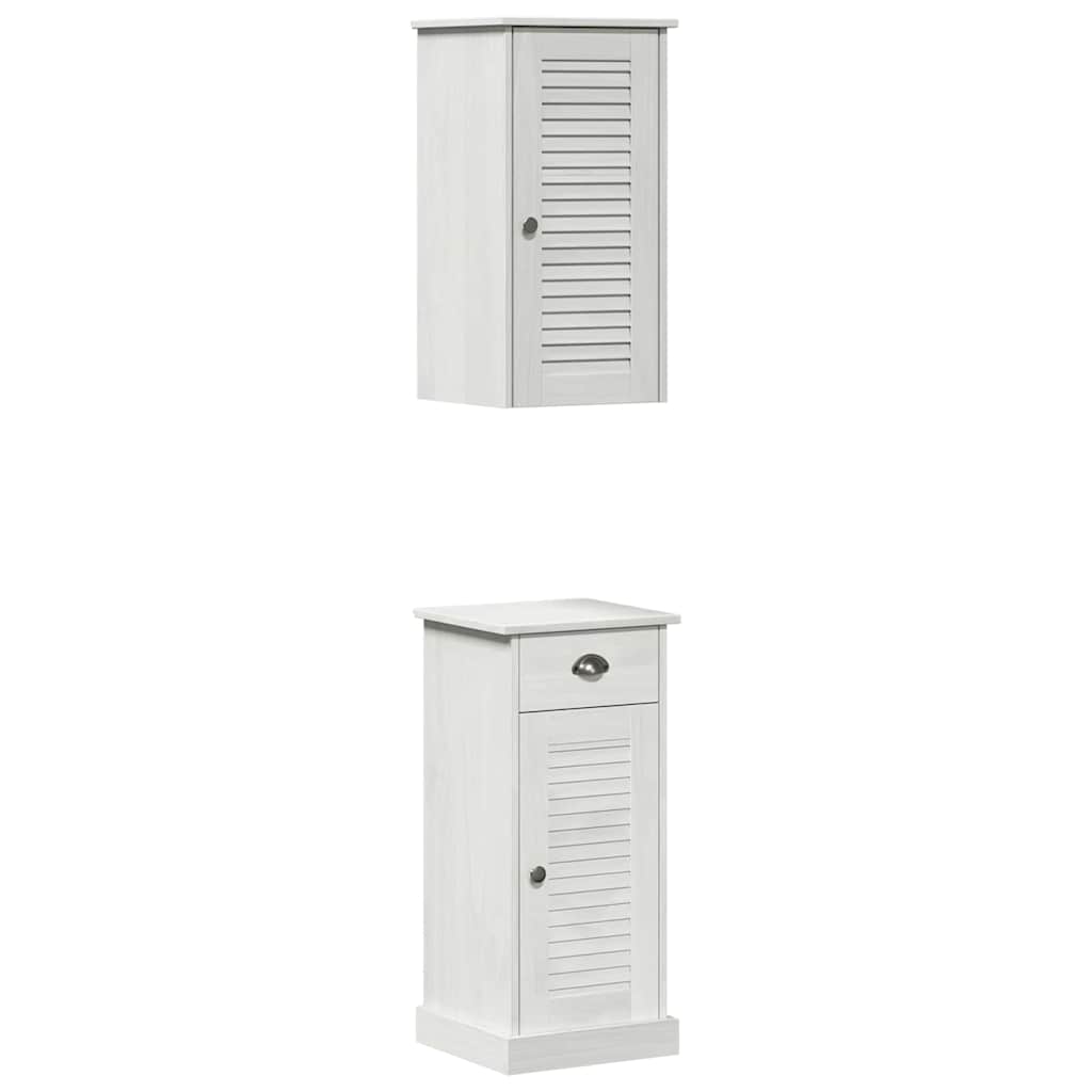 vidaXL Badezimmerschrank VIGO 2 pcs Weiß und Antikweiß 37 x 34 x 80 cm