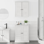 vidaXL Badezimmermöbel-Set 2 pcs Weiß und Antikweiß 67,5 x 34 x 80 cm