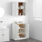 vidaXL Badezimmermöbel-Set 2 pcs Weiß und Antikweiß 67,5 x 34 x 80 cm