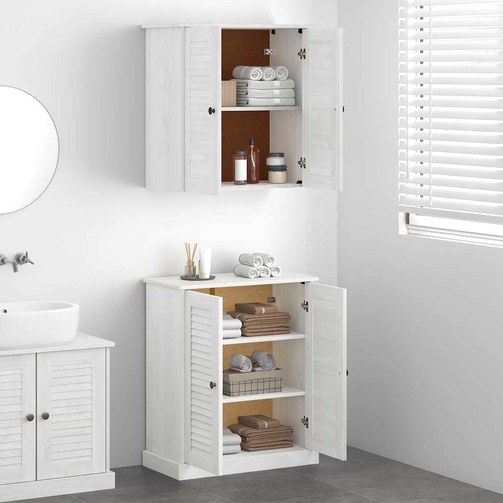 vidaXL Badezimmermöbel-Set 2 pcs Weiß und Antikweiß 67,5 x 34 x 80 cm