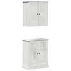 vidaXL Badezimmermöbel-Set 2 pcs Weiß und Antikweiß 67,5 x 34 x 80 cm