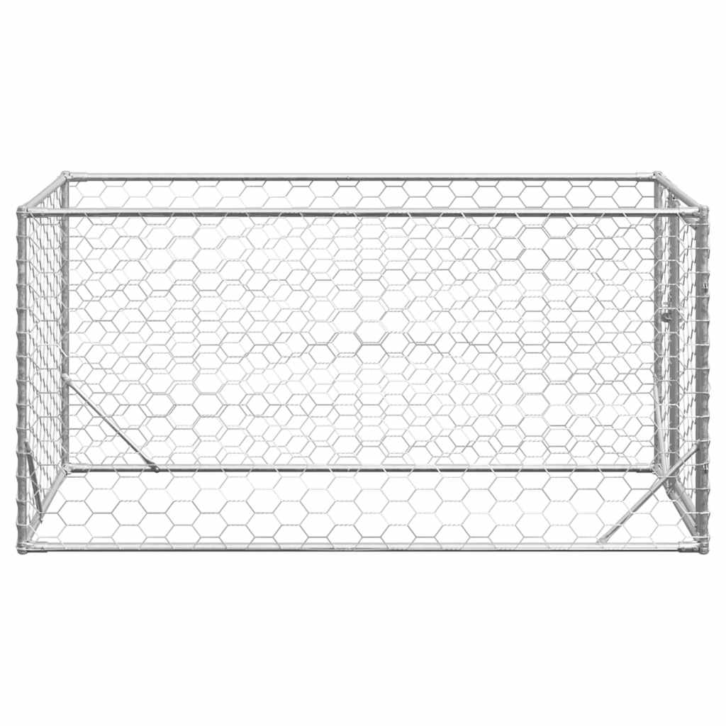 vidaXL Outdoor-Hundezwinger mit Tür 2x1x1 m Verzinkter Stahl