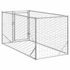vidaXL Outdoor-Hundezwinger mit Tür 2x1x1 m Verzinkter Stahl