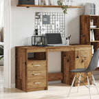 vidaXL Schreibtisch mit Unterschrank Altholz Holzwerkstoff