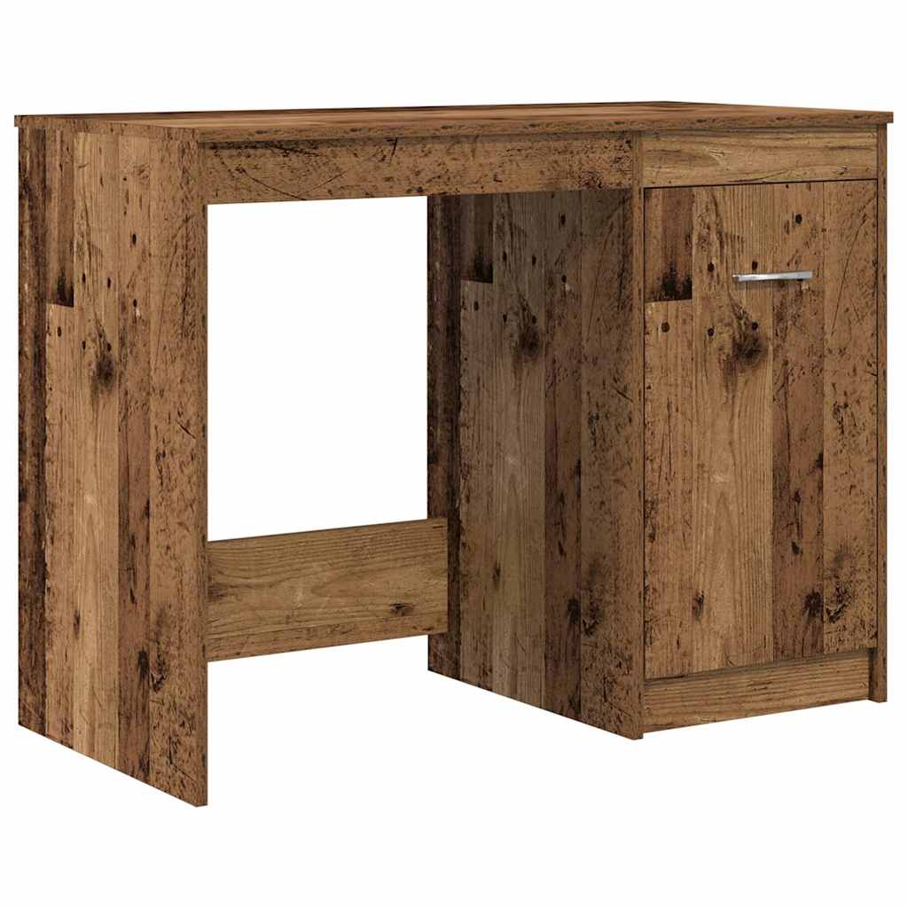vidaXL Schreibtisch mit Unterschrank Altholz Holzwerkstoff