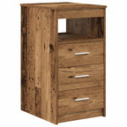 vidaXL Schreibtisch mit Unterschrank Altholz Holzwerkstoff